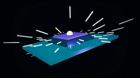 CPU Circuit Processing Loop - Glowing Light Beam Tech Backdrop 動画素材 341954921