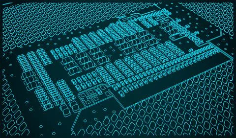 CPU close up 스톡 일러스트