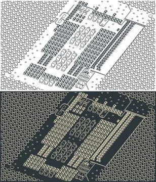 CPU close up illustrations Stockillustratie