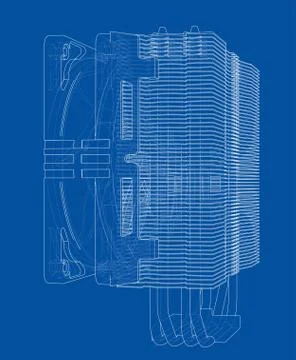 Cpu Coller Concept. Vector イラスト素材