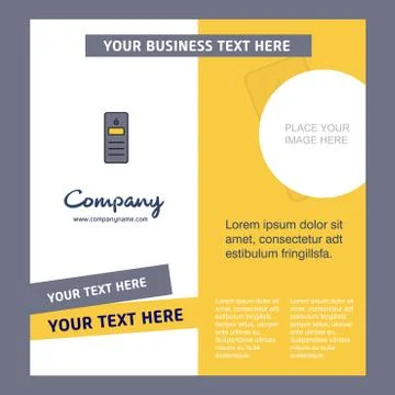CPU  Company Brochure Template. Vector Busienss Template Stock Illustration
