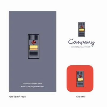 CPU Company Logo App Icon and Splash Page Design. Creative Business App Desig Illustrazione stock