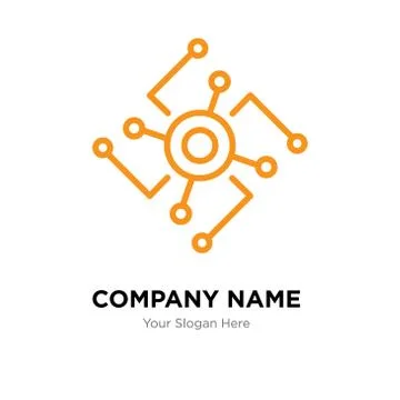 Cpu company logo design template Stock Illustration