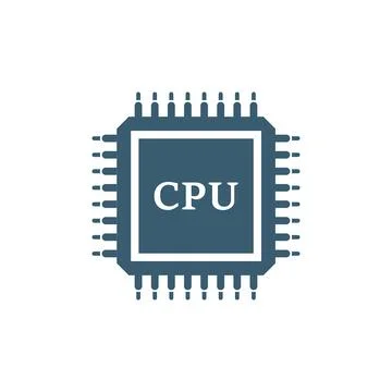 CPU for computer and smartphone icon in flat style. Processor chipset vecto.. 스톡 일러스트