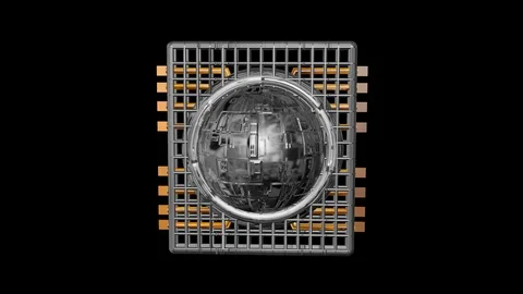 CPU computer chip 3d animation Stock-Footage 130063949
