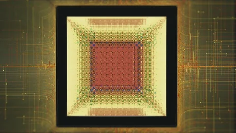 CPU | Computer Chip | Circuit Board - Technology Video stock 102087525