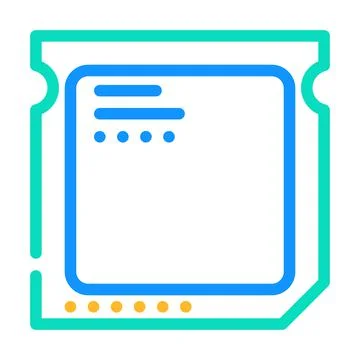 Cpu computer detail color icon vector illustration 스톡 일러스트