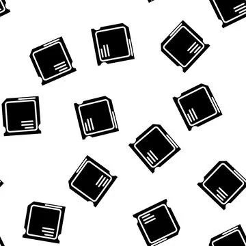 Cpu computer detail glyph vector seamless pattern イラスト素材