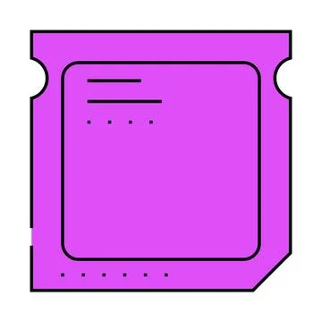 Cpu computer detail icon color illustration イラスト素材