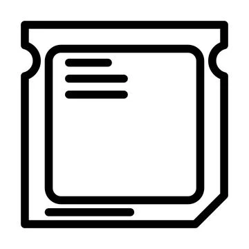 Cpu computer detail line icon vector illustration 스톡 일러스트