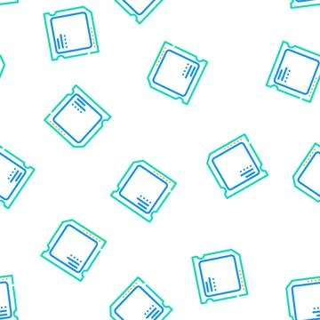 Cpu computer detail vector seamless pattern 库存插图