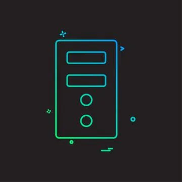 Cpu computer motherboard electronic icon vector design Illustrazione stock