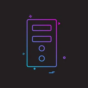 Cpu computer motherboard electronic icon vector design Stock Illustration