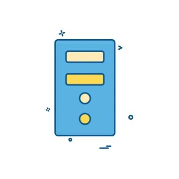 Cpu computer motherboard electronic icon vector design 스톡 일러스트