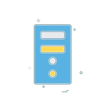 Cpu computer motherboard electronic icon vector design Stock Illustration