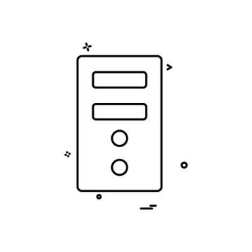 Cpu computer motherboard electronic icon vector design Stock Illustration