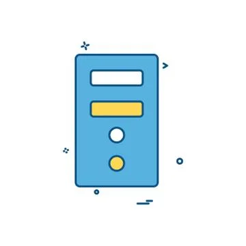 Cpu computer motherboard electronic icon vector design Stock Illustration