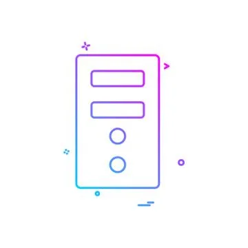 Cpu computer motherboard electronic icon vector design Illustrazione stock