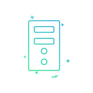 Cpu computer motherboard electronic icon vector design Stock Illustration