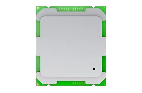 CPU computer processor, 3D rendering イラスト素材