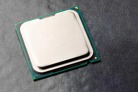 Cpu computer processor macro shot, shallow focus Stock Photos