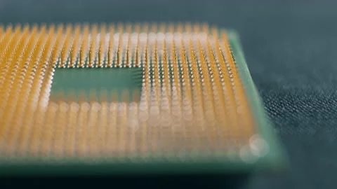 CPU computer processor macro slider shot, shallow focus 動画素材 132733764