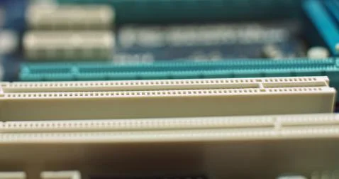 CPU computer processor macro slider shot, shallow focus. the dolly video of the Stock Photos