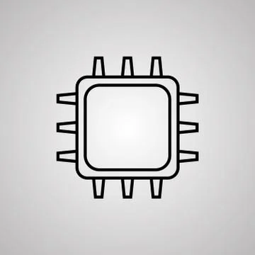 CPU Computer processor vector illustration 스톡 일러스트