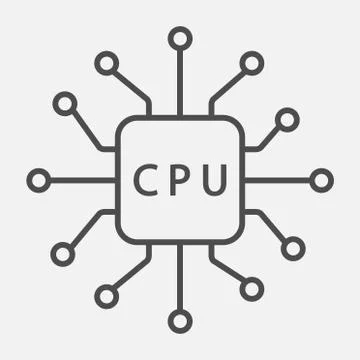 CPU Computer processor vector illustration Illustrazione stock