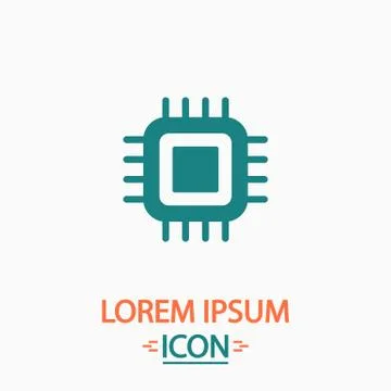 Cpu computer symbol Illustrazione stock