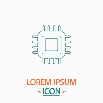 Cpu computer symbol Stockillustratie