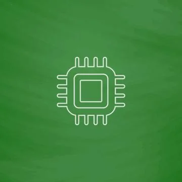 Cpu computer symbol Stockillustratie