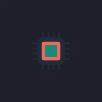 Cpu computer symbol Stock Illustration