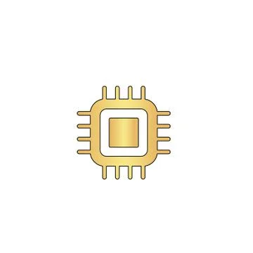 Cpu computer symbol Illustrazione stock