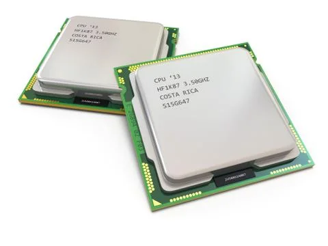 Cpu. computer's processors on white isolated background . イラスト素材