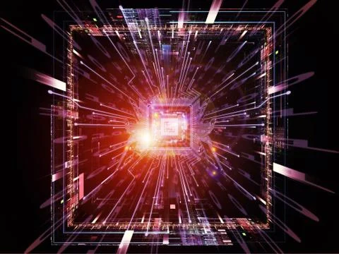 CPU Computing Ilustração Stock