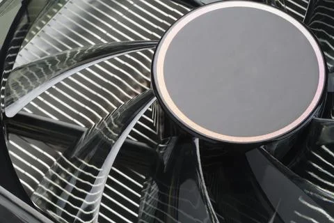 CPU cooler close-up. Stock Illustration