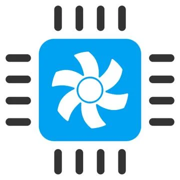 Cpu Cooler Flat Vector Icon Illustrazione stock