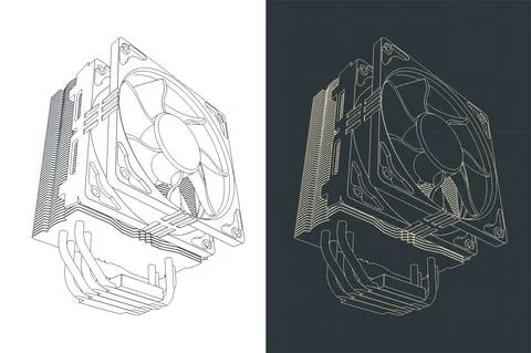 CPU Cooler Stock Illustration