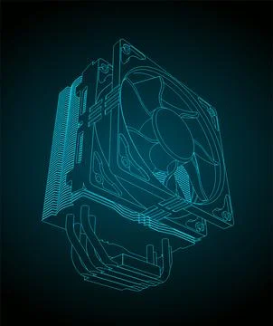 CPU Cooler Stock Illustration