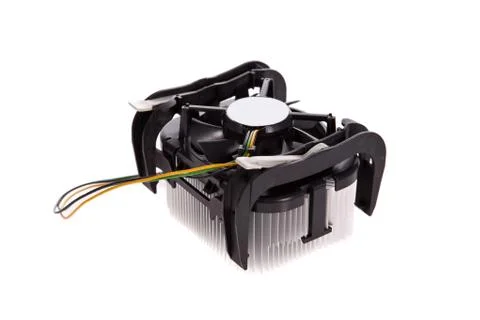 Cpu cooler isolated on a white background 스톡 사진