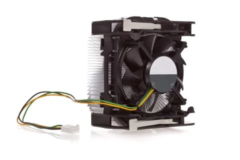 Cpu cooler isolated on a white background Stock Photos
