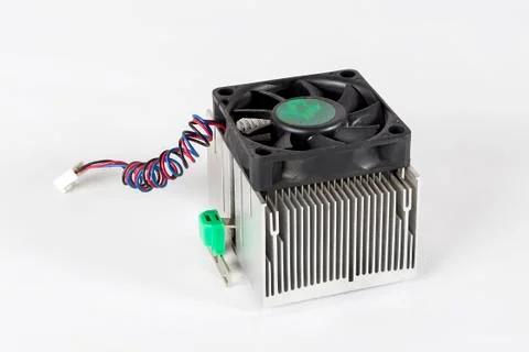 CPU cooler on a white background isolated Stock Photos