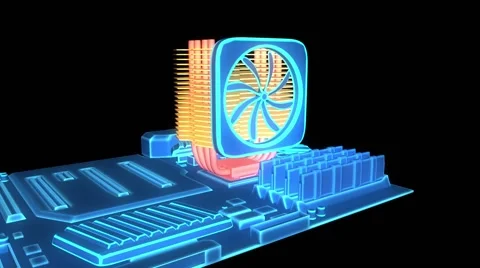 CPU cooling system, heat sink 動画素材 62259479