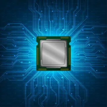 CPU essential part of the computer. 스톡 일러스트