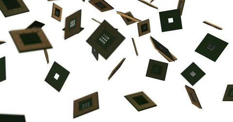 Cpu falling loop Stock Footage 91853780