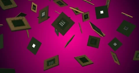 Cpu falling loop Stock Footage 91853980