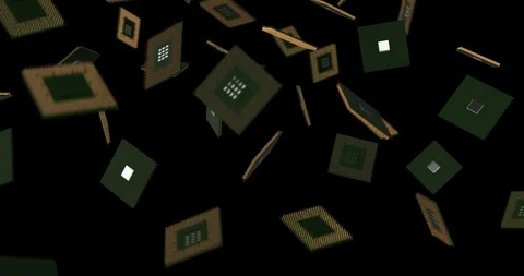 Cpu falling loop Stock Footage 91854954