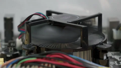 Cpu fan stop. Turn off desktop computer Stock Footage 57275890