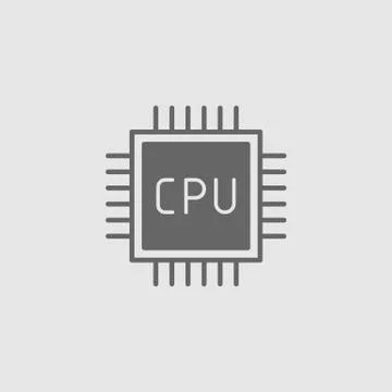 CPU. Flat vector icon Illustrazione stock